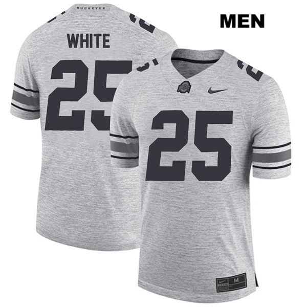 Ohio State Buckeyes Men's Brendon White #25 Gray Authentic Nike College NCAA Stitched Football Jersey DF19M45EN